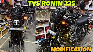 TVS RONIN 225 ko kardia Loaded Modification😨 | Barkbusters hand guard half Price me 😍 New Backrest