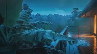Night Cabin Rainfall with Soft Thunderline to Ease Overthinking 🌧️