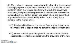 Imputed Disqualification 1