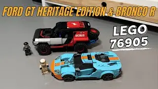 LEGO Speed Champions 76905, Ford GT Heritage Edition & Bronco R, Unboxing, Speed Build, & Review