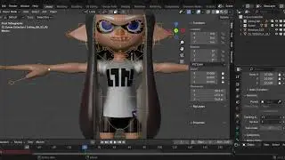 Tutorial de como ajustar el modelo de splatoon en Blender.