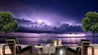 Cozy Romantic Ambience with Smooth Jazz Music & Overlapping Sounds of Ocean