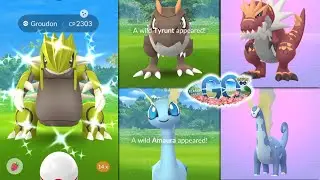 Catching shiny groudon & the two new gen 6 pokemon in Pokemon GO