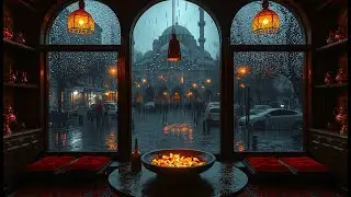 Yağmurlu İstanbul Gecesi ☔ 2 Saat Osmanlı Kahvehanesi  432 Hz Uyku & Çalışma Müziği