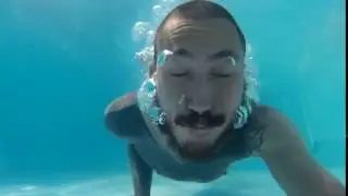 Stretched cheek piercings + swimming pool