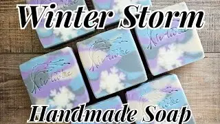 DIY Soap Design! - Holiday Winter Storm Handmade Soap - How It's Made - Inspired Home Decor