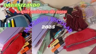 Organizando o que sobrou do meu material escolar de 2025