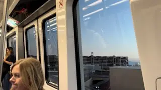 Harry Reid International Airport Blue Line Plane Train Ride: Terminal 1 to Concourse D