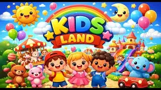 Kids Land 🌈 Fun Play Song for Kids | Happy Cartoon Nursery Rhyme