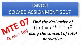 IGNOU Solved Assignment 2017 BSC (MTE 07 3b)