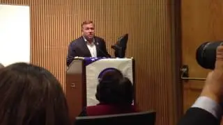 Dan Halloran at St. John's U. candidate night part 1