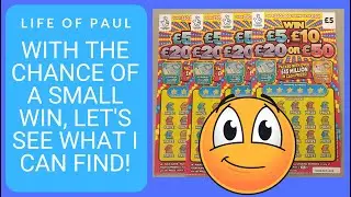 New &pound;5 Lottery Scratch Cards. &pound;20 of Win &pound;5, &pound;10, &pound;20 or &pound;50 scratch cards scratched off.