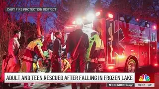 Two people rescued from frigid northwest suburban lake