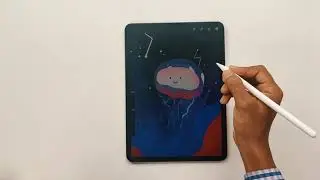 Abstract Space Illustration | Procreate