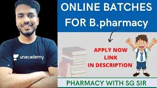 online classes for b pharmacy || b pharmacy online batches || pharmacy with sg sir #bpharmacy #sgsir