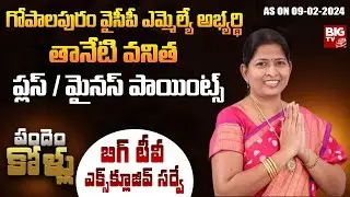 Gopalapuram YCP MLA Candidate Taneti Vanitha Plus Points | BIG TV SURVEY | BIG TV