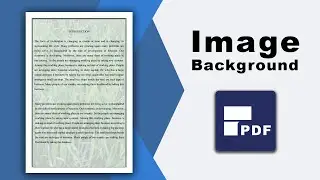 How to add image Background in PDF using pdfelement