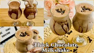 Thick Chocolate Milkshake | Chocolate Shake | Caf&eacute; Style Milkshake