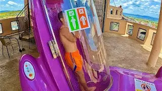 The Looping Rockets Water Slide at Aquapark Nessebar