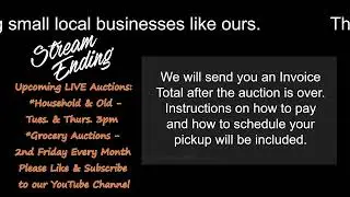 Public YouTube Live Auction Jan 19th 3pm - The Auction Gallery Millville, PA