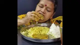 SPICY FISH CURRY🔥 BASMATI RICE || #shorts #mukbangn #asmreating #mukbangasmr #asmr