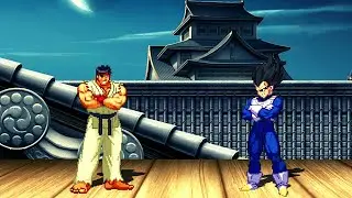 SHIN RYU VS VEGETA HIGH LEVEL INSANE FIGHT#streetfighter #dragonball #@gameofa