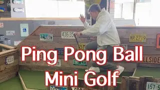 Tommy Tries The Ping Pong Ball Mini Golf Challenge - Can He Get The WIN?!