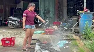 Full Video 2 Days Talented 18 Year Old Girl Restores Damaged Dump Truck Lift Tower