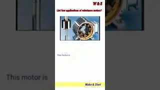 List Four Applications Of Reluctance Motor? #wake&start #shorts