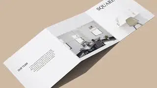 Free Photoshop Download &ndash; Square Trifold Brochure