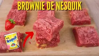 Brownie de Morango (Nesquik): Delicioso e com Casquinha!