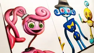 Рисование Mommy Long Legs, Daddy Long Legs и Baby Long Legs | Poppy Play Time