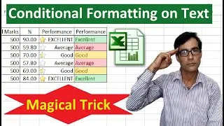 Smart Conditional Formatting in excel | Conditional formatting on text | Advanced Excel smart trick