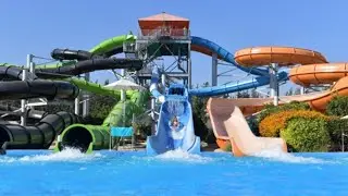 Waterslides at Fasouri Watermania Waterpark Limassol Cyprus