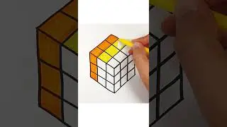 How to Draw Rubik Cube - Easy Drawing #easydrawing #drawingtutorial #drawing #howtodraw #draw