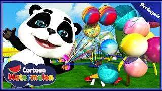 pequena canção do balão | Compilação de Desenhos Animados - Watermelon Cartoon português