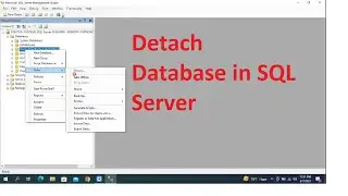 Detach Database in SQL Server