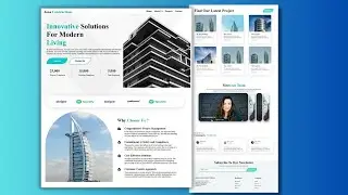 Build A Real Estate Website Design Using HTML and CSS Only | HTML and CSS Project | Web Design