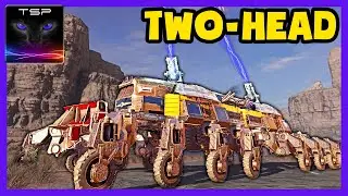 Crossout #732 ► Massive TWO-HEAD Post Apocalyptic Locomotive on mechanical legs (fusion build)