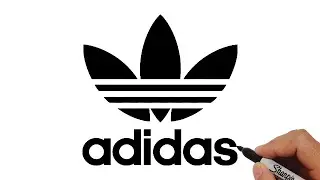 How To Draw Adidas Logo Easy Step By Step | Easy Tutorial Adidas Logo Drawing
