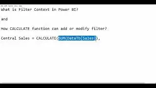 Filter Context and a Calculate Function to modify Filter Context
