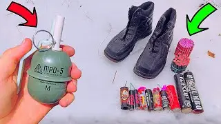 ✅🔥 BIG FIRECRACKERS + BOOTS 💣 МОЩНЫЕ ПЕТАРДЫ + БОТИНКИ 💣 ТОП ПЕТАРД В ОБУВИ 💥 ВЗРЫВАЮ БОМБОЧКИ