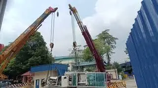 OMG😱 | Heavy 2 Crane Vs 650 Ton Machine | Crane Lifting Heavy Machine | Forklift operator || 