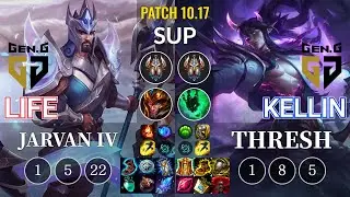 GEN Life Jarvan IV vs GEN Kellin Thresh Sup - KR Patch 10.17