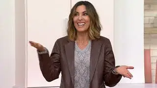 Denim & Co. Lamb Leather Blazer on QVC