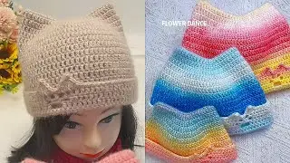 Beginner Cat Ear Hat Crochet Pattern | Cute & Warm Winter Beanie Tutorial