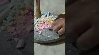colour chalk crushing asmr ✨💫 #pencil #sandmentcrushing #satisfying #crushingtime #crunchycrumbles
