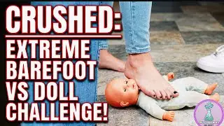 Barefoot doll trampling ( best video) 👠. #satisfying #feet #trample #asmr 