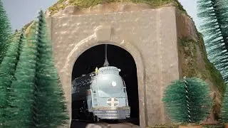 Santa Fe Blue Goose Hauling A Manifest Down The Mountains. #train #railway #modelrailroad #steam 