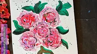 Easy Creative Painting! Beautiful PAINTING Tutorial! Acrylic Colour Painting Technique for Beginners